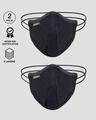 Shop 5 Layer Bewakoof N 95 reusable life mask Men Combo of 2 (Jet Black X 2)-Front