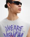 Shop Men's Grey We Are Venom Graphic Printed Oversized Vest