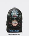 Shop Unisex Black 8-Bit Rick & Morty Printed Small Backpack-Front