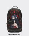 Shop Unisex Black Itachi Peace Printed Small Backpack-Front