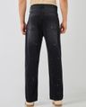 Shop Men's Black Paint Splatter Printed Washed Straight Fit Jeans-Design