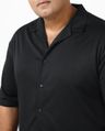 Shop Men's Jet Black Oversized Plus Size Shirt