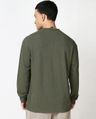 Shop Men's Olive Green Textured Oversized T-shirt