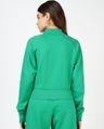 Shop Women's Blarney Green Crop Zipper Sweatshirt-Design