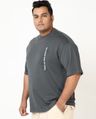 Shop Men's Dark Shadow Grey Rise Again Graphic Printed Oversized Plus Size T-shirt-Design