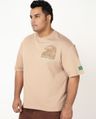 Shop Men's Ginger Root Brown Kind Graphic Printed Oversized Plus Size T-shirt-Design