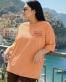 Shop Women's Caramel Orange Pankh Graphic Printed Oversized Plus Size T-shirt-Design