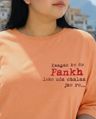 Shop Women's Caramel Orange Pankh Graphic Printed Oversized Plus Size T-shirt
