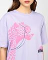 Shop Women's Thistle Purple Ruthless Graphic Printed Oversized T-shirt