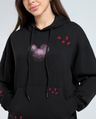 Shop Women's Jet Black Sorry Graphic Printed Oversized Hoodies
