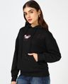 Shop Women's Jet Black Sorry Graphic Printed Oversized Hoodies-Full