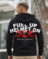 Shop Men's Jet Black Race Ready Graphic Printed Hoodies-Front