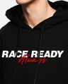 Shop Men's Jet Black Race Ready Graphic Printed Hoodies