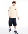 Shop Men's Beige Home Made Graphic Printed Oversized Sweatshirt