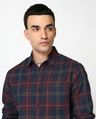 Shop Men's Blue & Maroon Checked Shirts