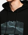 Shop Men's Jet Black Warm Hearts Graphic Printed Hoodies