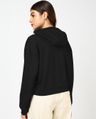 Shop Women's Black Graphic Printed Oversized Crop Hoodies-Full