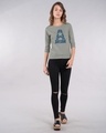 Shop A For Awesome Mickey Round Neck 3/4th Sleeve T-Shirt (DL)-Design
