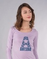 Shop A For Awesome Mickey Scoop Neck Full Sleeve T-Shirt (DL)-Front