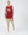 Shop Men's Red A.W. Music Glow Typography Vest