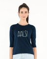 Shop Aalsi Round Neck 3/4th Sleeve T-Shirt-Front