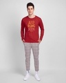 Shop Aap Rehne Dijiye Full Sleeve T-Shirt Bold Red-Full