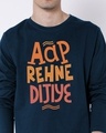 Shop Aap Rehne Dijiye Full Sleeve T-Shirt Navy Blue-Front