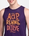Shop Aap Rehne Dijiye Round Neck Vest Parachute Purple -Front