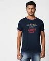Shop Aawara Hoon Crewneck Varsity Rib H/S T-Shirt Multicolor-Front