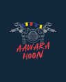 Shop Aawara Hoon Round Neck Vest Navy Blue-Full