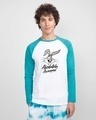 Shop Absolutely Awesome Bunny Full Sleeve Raglan T-Shirt-Front
