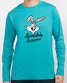 Shop Absolutely Awesome Bunny Full Sleeve T-Shirt-Front