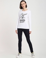 Shop Women's White Absolutely Awesome Bunny Graphic Printed T-shirt-Full