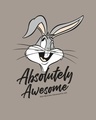 Shop Absolutely Awesome Bunny Half Sleeve Hoodie T-shirt-Full