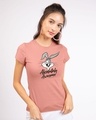 Shop Absolutely Awesome Bunny Half Sleeve T-Shirt (LTL) Misty Pink-Front