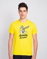 Shop Absolutely Awesome Bunny Half Sleeve T-Shirt (LTL) Pineapple Yellow-Front
