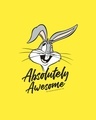 Shop Absolutely Awesome Bunny Half Sleeve T-Shirt (LTL) Pineapple Yellow-Full