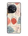 Shop Abstract Faces Designer Hard Cover for OnePlus 11 5G (Shock Proof, Scratch Resistant)-Front