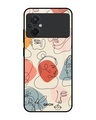 Shop Abstract Faces Printed Premium Glass Case for Poco M5 (Shock Proof,Scratch Resistant)-Front