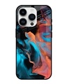 Shop Abstract Painting Printed Premium Glass Cover for Apple iPhone 14 Pro-Front