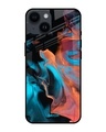 Shop Abstract Painting Printed Premium Glass Cover for Apple iPhone 14 (Shock Proof, Scratch Resistant)-Front