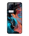 Shop Abstract Painting Printed Premium Glass Cover for IQOO9 5G (Shock Proof, Scratch Resistant)-Front