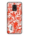 Shop Abstract People Premium Glass Cover for Redmi Note 9 Pro Max-Front