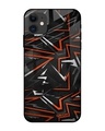 Shop Abstract Printed Premium Glass Cover For iPhone 12 (Impact Resistant, Matte Finish)-Front