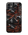 Shop Abstract Printed Premium Glass Cover For iPhone 12 mini (Impact Resistant, Matte Finish)-Front