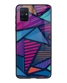 Shop Abstract Printed Premium Glass Cover For Samsung Galaxy A51(Impact Resistant, Matte Finish)-Front