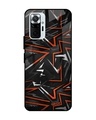 Shop Abstract Printed Premium Glass Cover For Xiaomi Redmi Note 10 Pro (Impact Resistant, Matte Finish)-Front