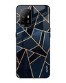 Shop Abstract Tiles Printed Premium Glass Cover for Oppo F19 Pro Plus (Shock Proof, Lightweight)-Front