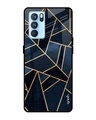 Shop Abstract Tiles Printed Premium Glass Cover for Oppo Reno 6 5G (Shock Proof, Lightweight)-Front