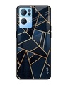Shop Abstract Tiles Printed Premium Glass Cover for Oppo Reno 7 Pro 5G (Shock Proof, Lightweight)-Front
